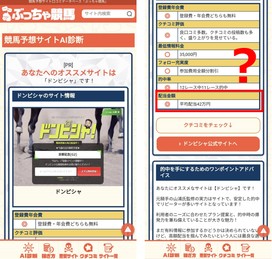 ぶっちゃ競馬の競馬予想サイトに対する検証と評価は本物？捏造？