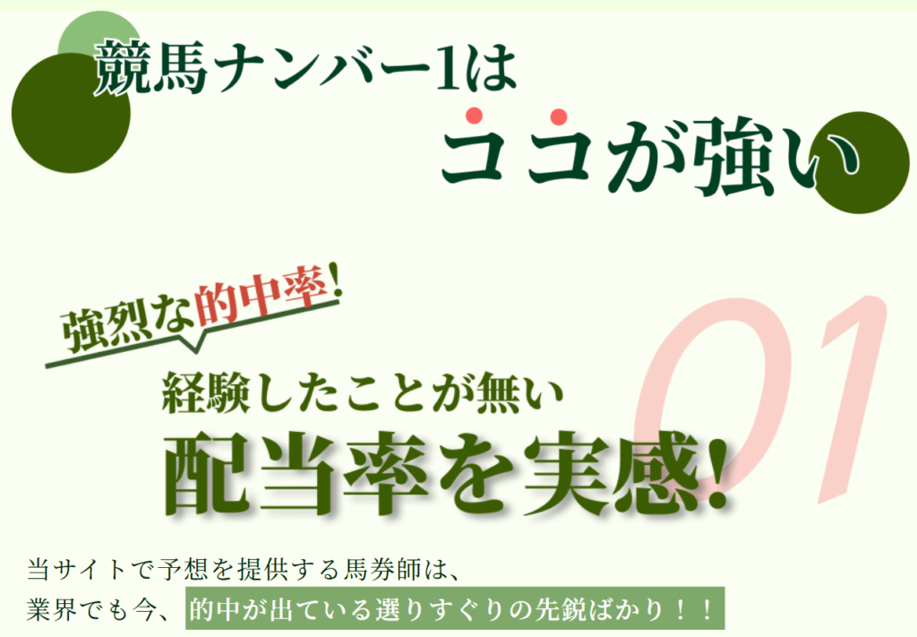 競馬ナンバー1の特徴