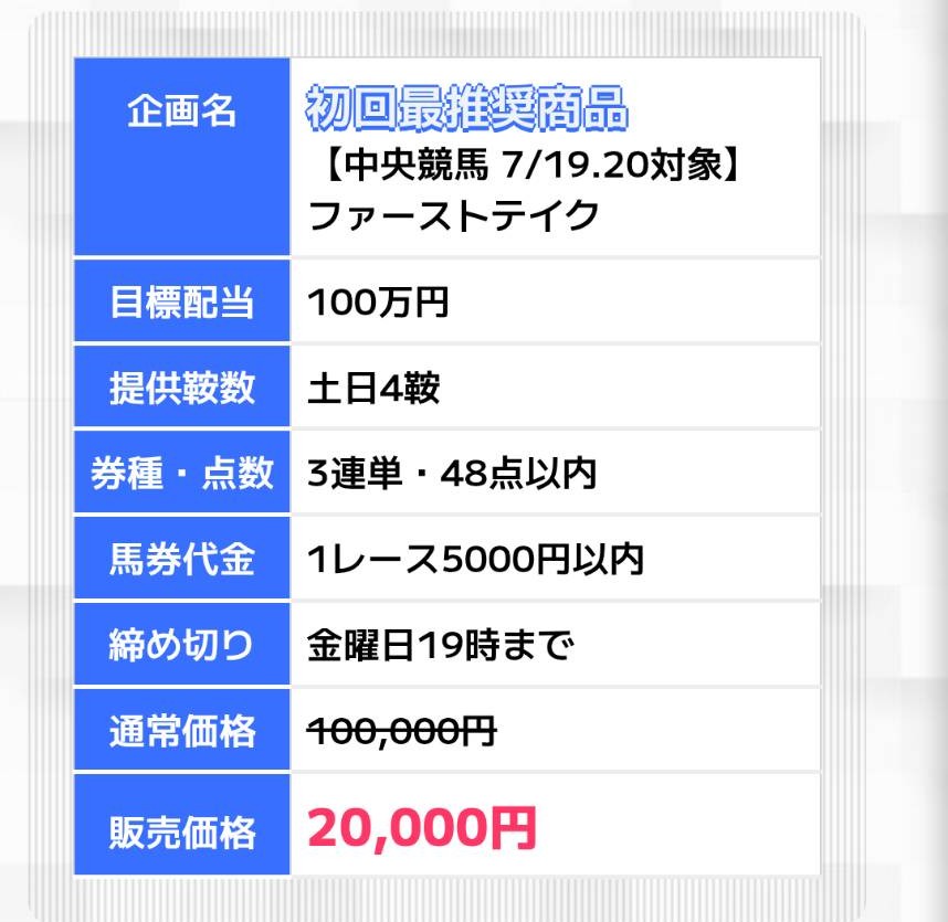 万馬券EXPO - ファーストテイク詳細