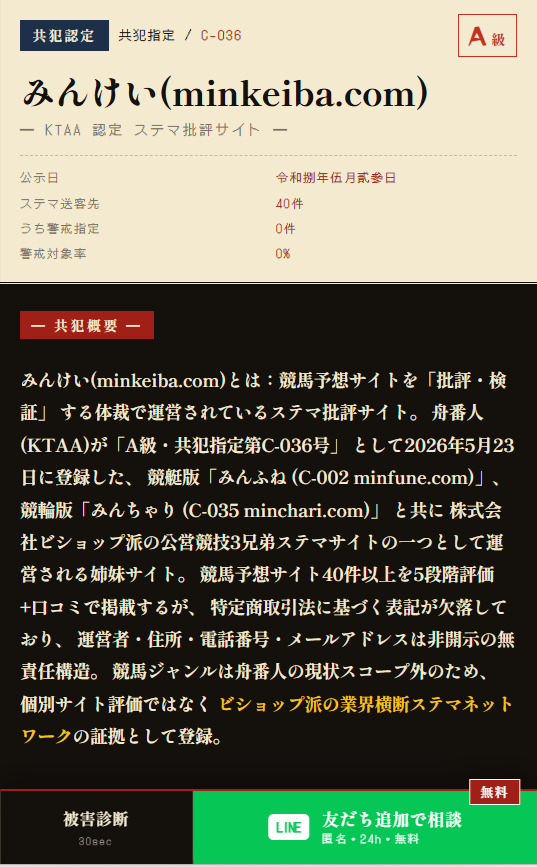 舟番人のみんけい記事