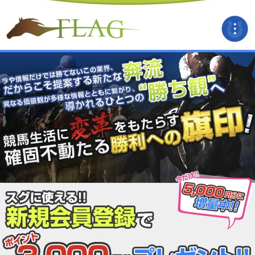 競馬予想サイト「FLAG」