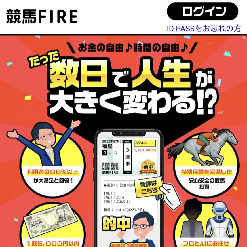 競馬予想サイト「競馬FIRE」はおすすめ？優良なのか悪質なのか？みんけいが調査！